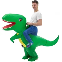 IRETG Dinosaurier Aufblasbares Kostüm Erwachsene Lustige Aufblasbare Dinosaurier Kostüme Halloween Verkleidung für Lehrer Schulparty
