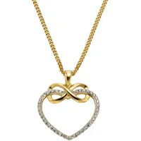 Firetti Kette mit Anhänger »Schmuck Geschenk Silber 925 Halsschmuck Halskette Herz Infinity«, mit Zirkonia (synth.),