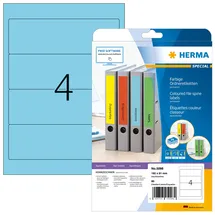Herma Ordneretiketten 5098 Blau 192 x 61 mm 20 Blatt 80 St.