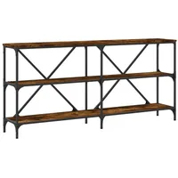 VidaXL Konsolentisch Räuchereiche 160x30x75 cm Holzwerkstoff und Eisen