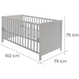 roba Kombi-Kinderbett 70x140cm taupe