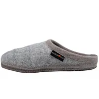 HAFLINGER Walktoffel Alaska Wolle Filzpantoffel Hausschuh Steingraumeliert, Gr. 38 EU
