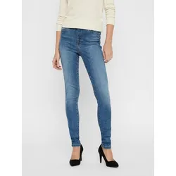 Skinny-fit-Jeans VERO MODA "VMSOPHIA HW SKINNY JEANS LT BL NOOS", Damen, Gr. M (38), Länge 34, blau (light blau denim), Denim/Jeans, Obermaterial: 85% Baumwolle, 13% Polyester, 2% Elasthan, unifarben, modisch, skinny fit, Jeans