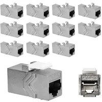 Kwmobile 12x Keystone Modul für CAT 6A Kabel -