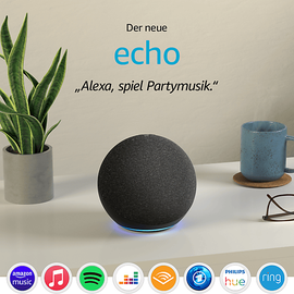 Amazon Echo (4. Generation), mit Alexa, Smart Speaker, Anthrazit