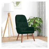 vidaXL Relaxsessel Dunkelgrün Samt 75 x 90 x 90 cm Grün