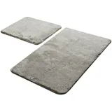 Badteppich Set 2-teilig grau