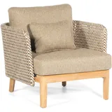 Cheyenne Lounge-Sessel Seagrass Java-Brown Rustic-Honey, Alu/PE Kunststoffgeflec...