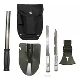 Max Fuchs MFH Multifunktionsset 6 in 1 mit Tasche BW Spaten Säge Beil Messer Axt