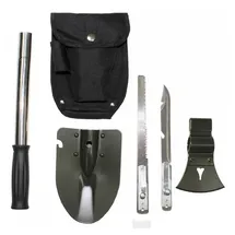 Max Fuchs MFH Multifunktionsset 6 in 1 mit Tasche BW Spaten Säge Beil Messer Axt