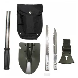 Max Fuchs MFH Multifunktionsset 6 in 1 mit Tasche BW Spaten Säge Beil Messer Axt