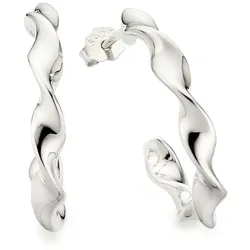 Paar Creolen KANGAROOS "Schmuck Geschenk Silber 925 Ohrschmuck Ohrringe", silber (silberfarben), Ohrringe, Damen, Silber 925 (Sterlingsilber)