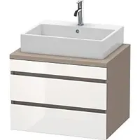Duravit DuraStyle 70 x 54,8 cm, weiß hochglanz/basalt matt,