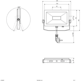 EVN LED-Fluter grau 30 W 3000K 2150lm