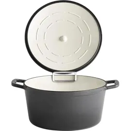 APS Kochtopf mit Deckel "5 STARS", Pfanne Ø 28 cm, 6 Liter, anthrazit