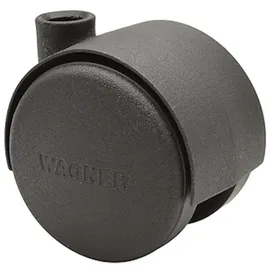 Wagner System WAGNER Design Möbelrolle/Lenkrolle - hart - Durchmesser Ø 40 mm, Bauhöhe 45 mm, schwarz, Tragkraft 35 kg - 01002401