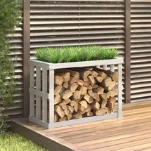 vidaXL Kaminholzregal 108 x 52 x 74 cm weiß