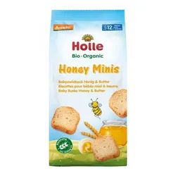 Holle Minis Babyzwieback Honig & Butter bio