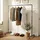CLP Jersey Kleiderständer 150 x 150 x 55 cm Silber