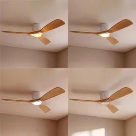 LUCANDE Moneno 131 cm Deckenventilator Weiß