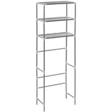 vidaXL Toilettenregal 3 Ablagen Schwarz 53x28x169 cm