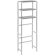 vidaXL Toilettenregal 3 Ablagen Schwarz 53x28x169 cm