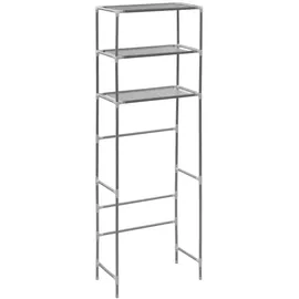 vidaXL Toilettenregal 3 Ablagen Schwarz 53x28x169 cm