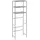 vidaXL Toilettenregal 3 Ablagen Schwarz 53x28x169 cm