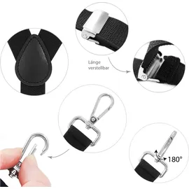 axy Hosenträger Herren Hosenträger 3 robusten Karabiner Verschluss 2,5 cm breit Y-Form verstellbar und elastisch 120cm Lang - Einheitsgröße