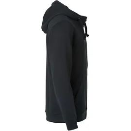 New Wave Rundhalspullover Basic Hoody Full Zip Schwarz 4XL