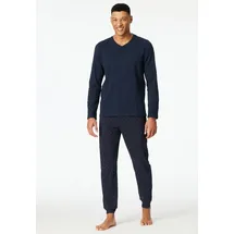 SCHIESSER Pyjama Casual Essentials Dunkelblau/Rot M (50)