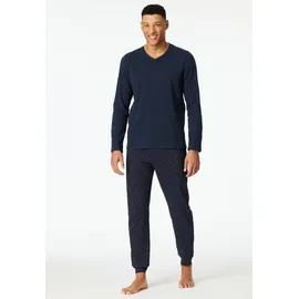 SCHIESSER Pyjama Casual Essentials Dunkelblau/Rot M (50)
