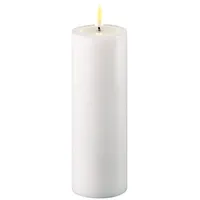 Deluxe Homeart LED Stumpenkerze 15 cm weiß