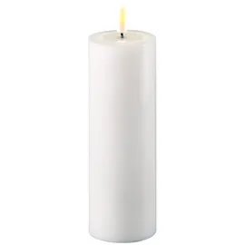Deluxe Homeart LED Stumpenkerze 15 cm weiß