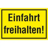 siebdruck jäger Verbotsschild Einfahrt freihalten 30 x 20 cm Gelb