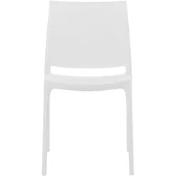 DELUKE® Stuhl VAYA - 81x44x50cm, weiß, Kunststoff Kunststoff Gestell Stühle Esszimmerstühle Stuhl Esszimmer Esstisch Stühle Küchenstuhl