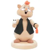 Schweda Hamster Räuchermann 13 cm mehrfarbig