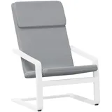 vidaXL Relaxsessel Hellgrau Polyester 82 x 98 x 82 cm Grau mit Kissen