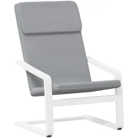 vidaXL Relaxsessel Hellgrau Polyester 82 x 98 x 82 cm Grau mit Kissen