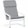 vidaXL Relaxsessel Hellgrau Polyester 82 x 98 x 82 cm Grau mit Kissen