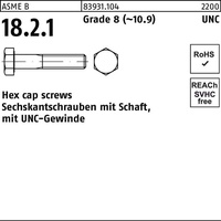 Industrial Quality Supplies ASME B 18.2.1 Sechskantschraube UNC 1/4x4"