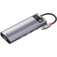 Baseus CAHUB-CU0G (USB-C), Dockingstation + USB Hub, Silber
