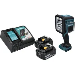 Makita DML 812 RG Akku LED Handstrahler Taschen Lampe 18 V 1250 lm + 2x Akku 6,0 Ah + Ladegerät