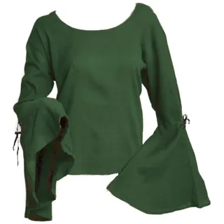 Dark Dreams Gothic Mittelalter LARP Bluse Top Onyx, Farbe:grün, Größe:XXL