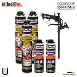 Brandschutzschaum B1 Bauschaum 3x 750ml 2x Reiniger Schaum Montageschaum Pistole