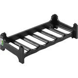 KEEEPER Flaschenregal für bis zu 6 Flaschen, Stapelbar, Stabiler Kunststoff (PP), 60 x 28 x 14 cm, Schwarz