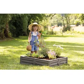 Smoby Kunststoffsandkasten Square Garden mit Dach grau