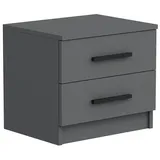 [en.casa] Nachtschrank Fanø 50 x 47 x 40 cm Grau