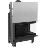 Kamineinsatz aus Stahl KRATKI MBO rechts 15 kW Ø 200 schwarz Verkleidung - Schwarz