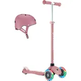 GLOBBER Primo Plus Lights inkl. Helm Scooter - rosa/pink